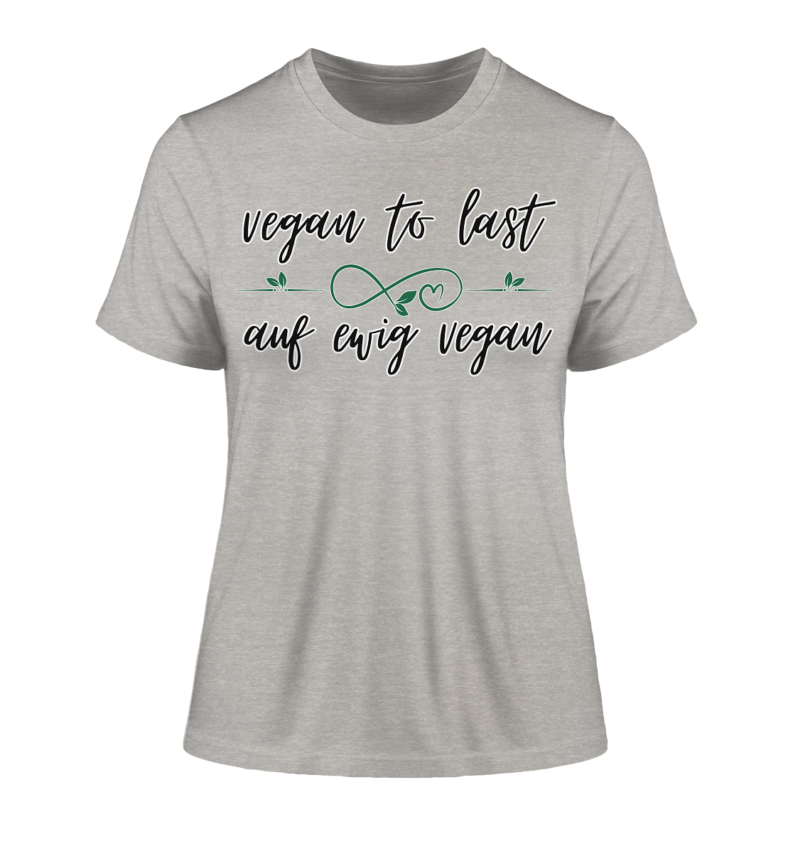 Motiv "vegan to last" - eng geschnittenes Damen Bio T-Shirt
