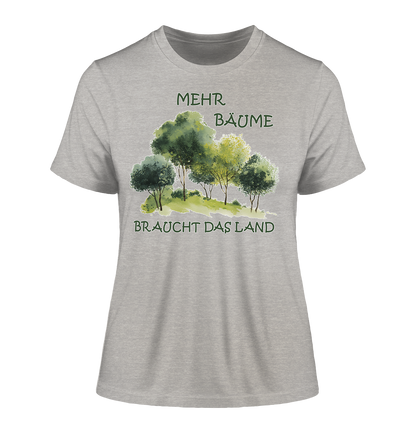 Motiv "mehr Bäume" - eng geschnittenes Damen Bio T-Shirt