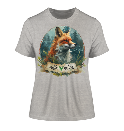 Motif "respect each other" - tight-fitting women's organic T-shirt