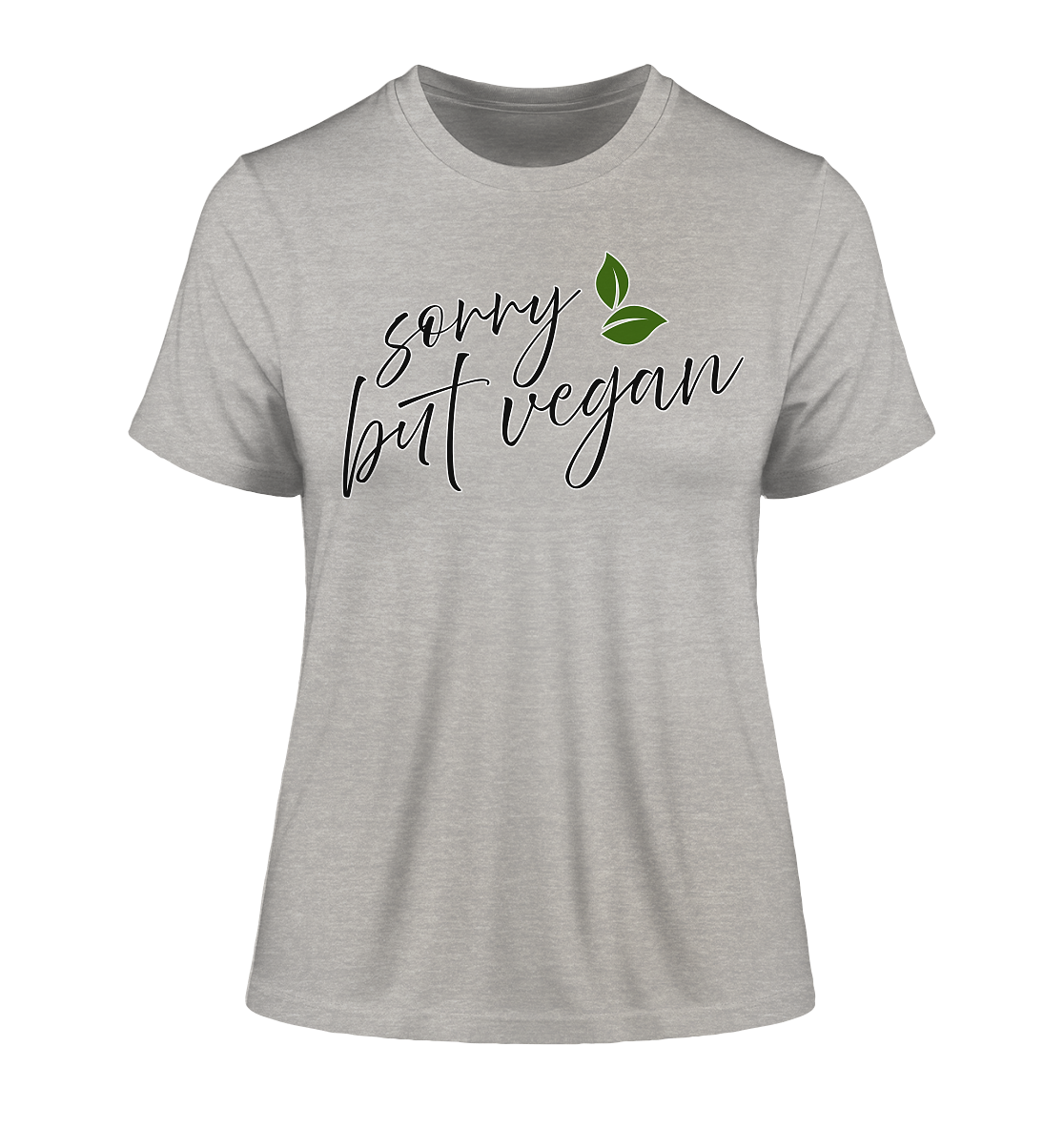 Motif "sorry but vegan" - tight-fitting women's organic T-shirt