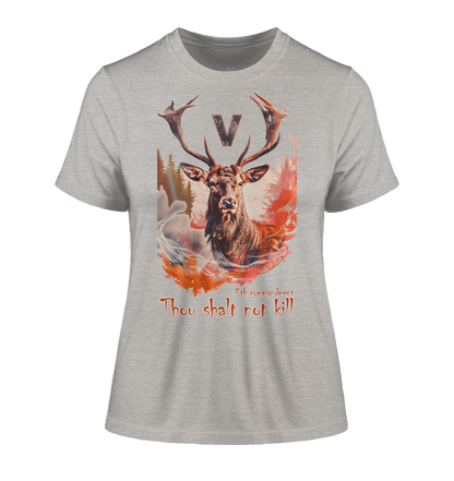 Motiv "thou shalt not kill" - eng geschnittenes Bio Damen T-Shirt