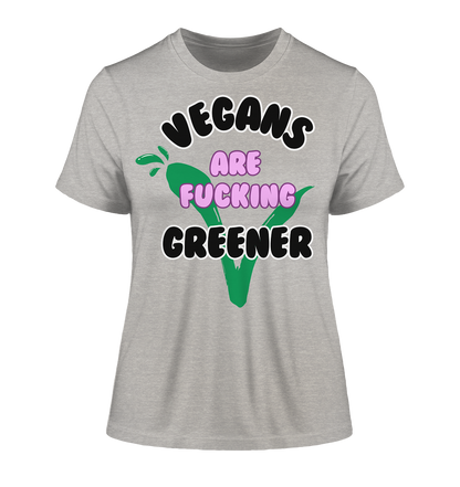"vegans are fucking greener" motif - slim-fit women's organic T-shirt