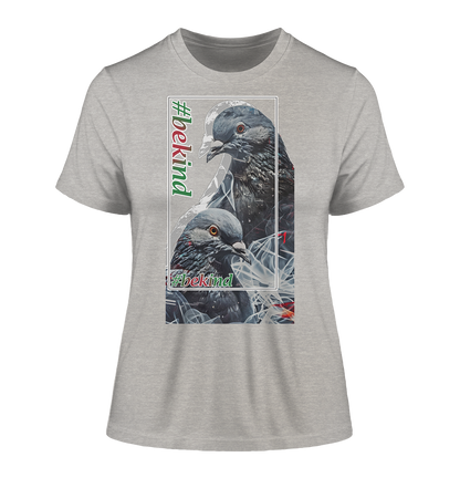 Motif "be kind" - tight-fitting women's organic T-shirt