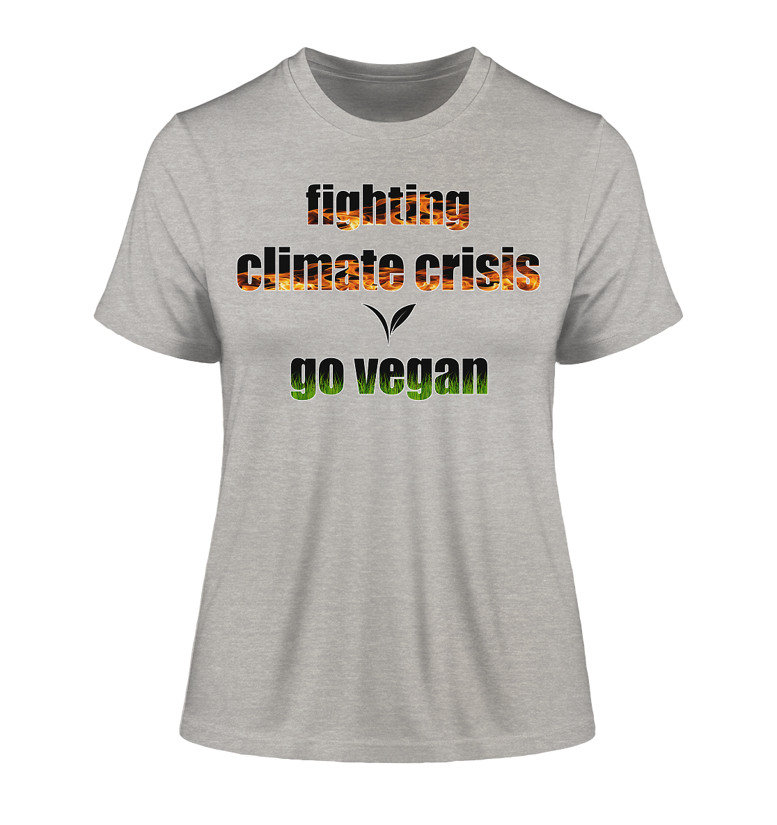Motiv "fighting climate cirsis" - eng geschnittenes Damen Bio T-Shirt