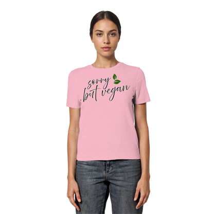 vegwear "sorry but vegan" - slim-fit women's T-shirt, organic, vegan, sustainable