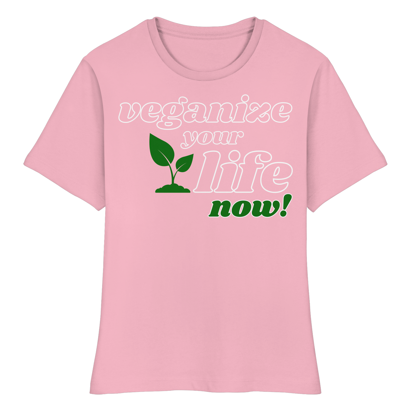 vegwear "veganize your life"  - eng geschnittenes Damen T-Shirt, bio, vegan, nachhaltig