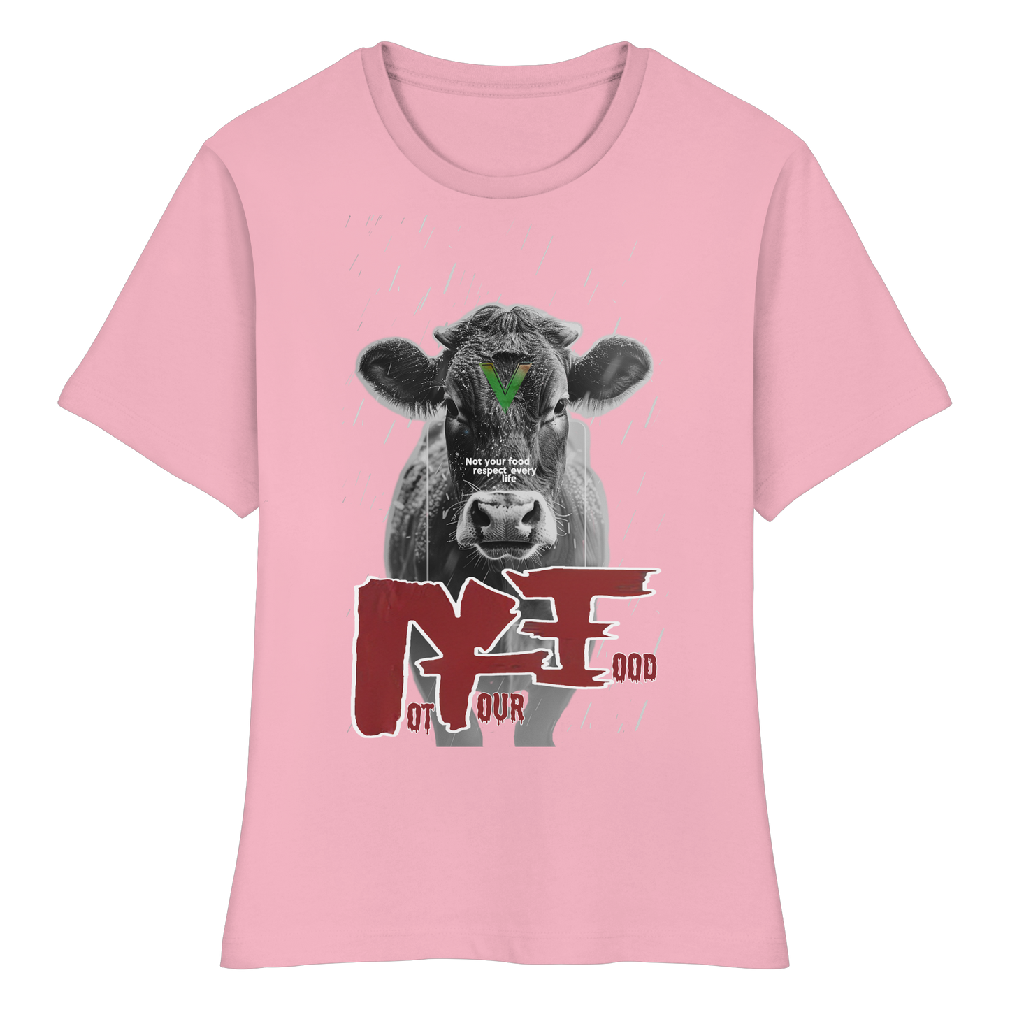 vegwear "not your food" - eng geschnittenes Damen Bio T-Shirt, vegan, fair