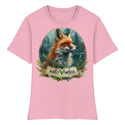 vegwear "respect each other" - eng geschnittenes Damen T-Shirt, bio, vegan