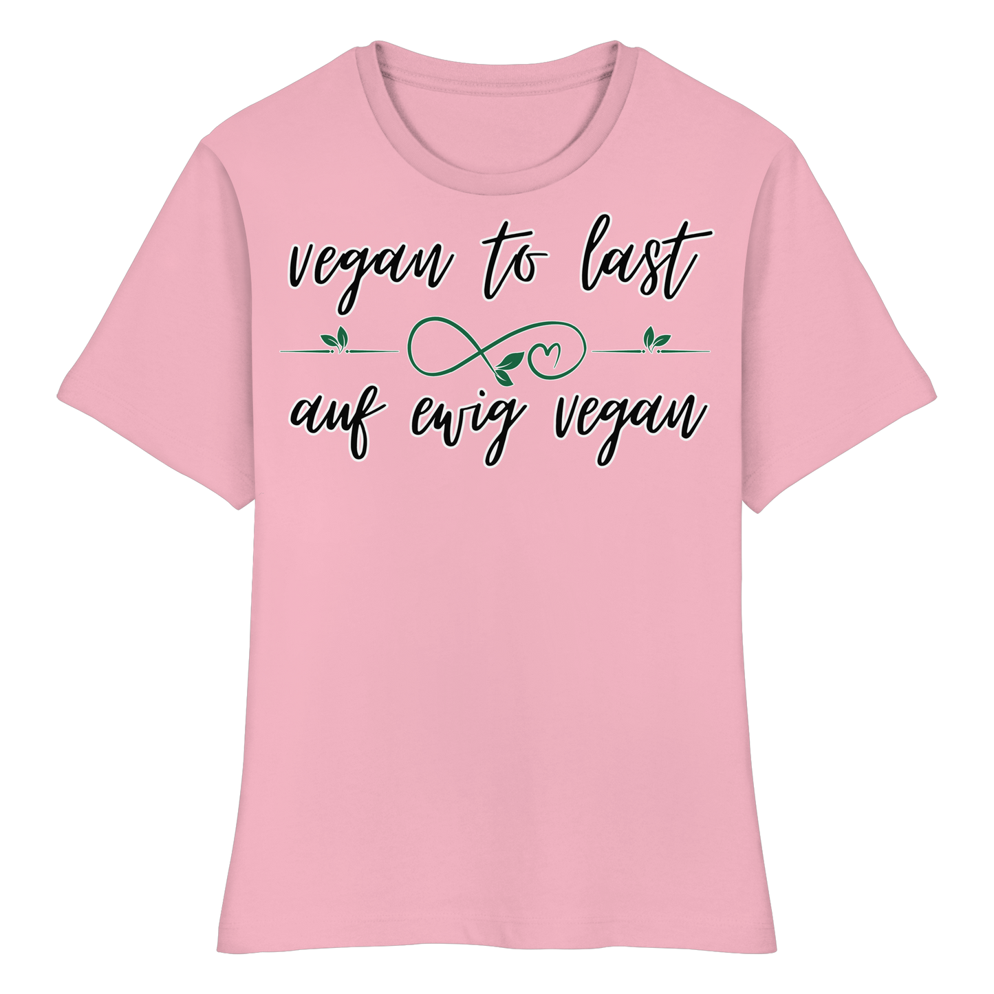 vegwear "vegan to last" - eng geschnittenes Damen T-Shirt, bio, vegan