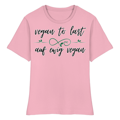 vegwear "vegan to last" - eng geschnittenes Damen T-Shirt, bio, vegan