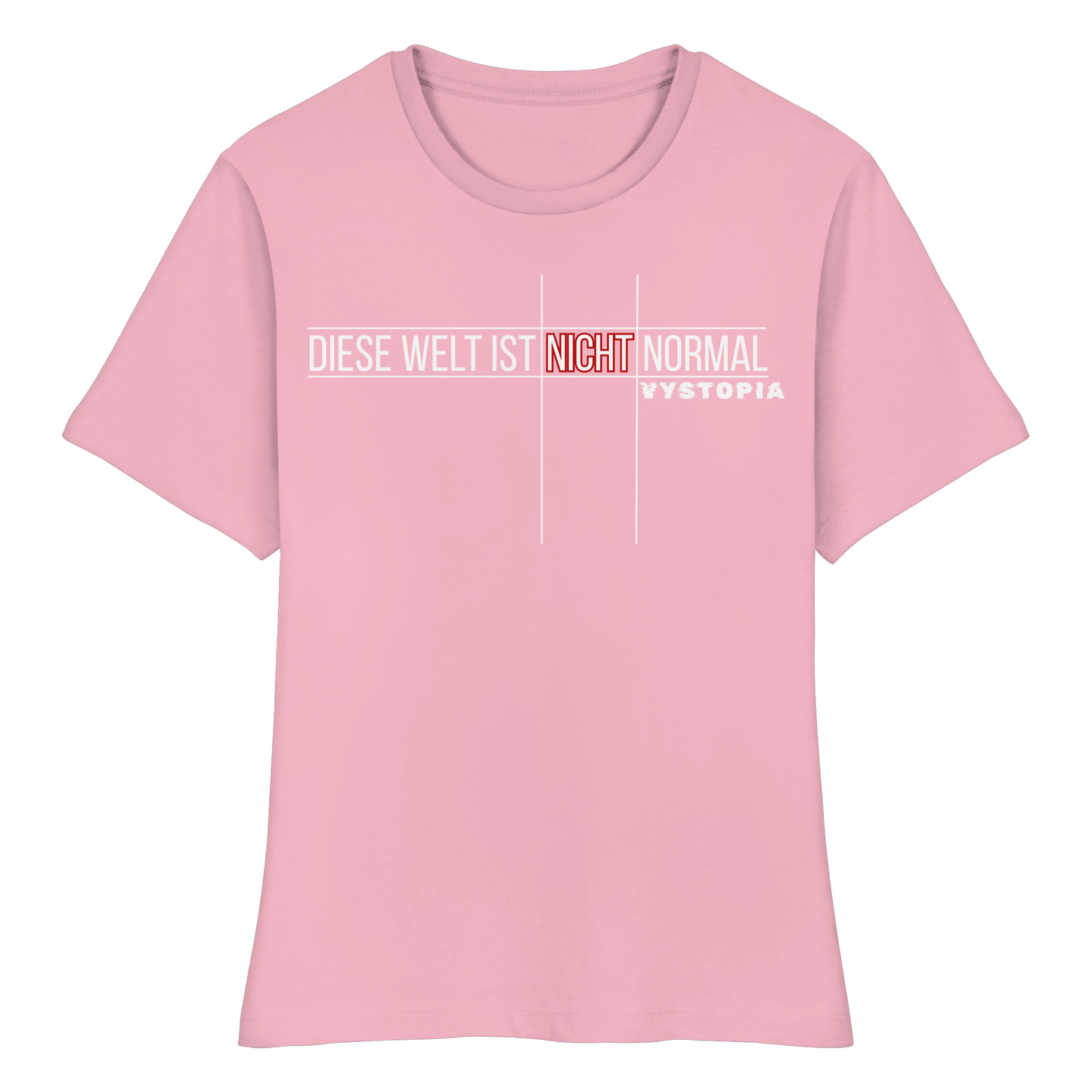 vegwear "Diese Welt ist nicht normal" - eng geschnittenes Damen Bio T-Shirt
