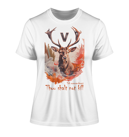 Motiv "thou shalt not kill" - eng geschnittenes Bio Damen T-Shirt