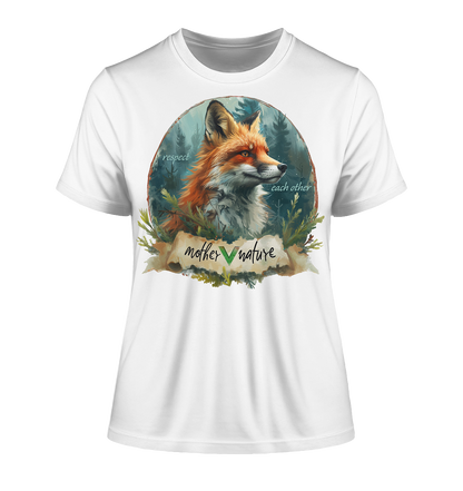 Motif "respect each other" - tight-fitting women's organic T-shirt