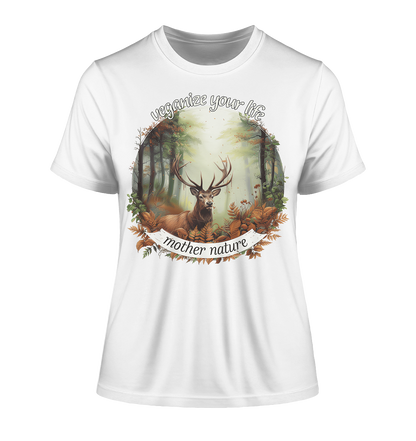 Motiv "mother nature" - eng geschnittenes Damen Bio T-Shirt