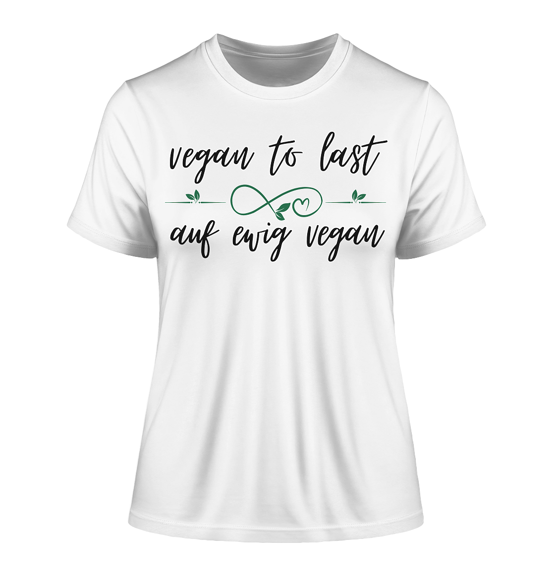 Motiv "vegan to last" - eng geschnittenes Damen Bio T-Shirt