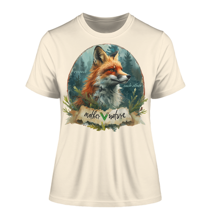 Motif "respect each other" - tight-fitting women's organic T-shirt