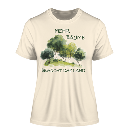 Motiv "mehr Bäume" - eng geschnittenes Damen Bio T-Shirt