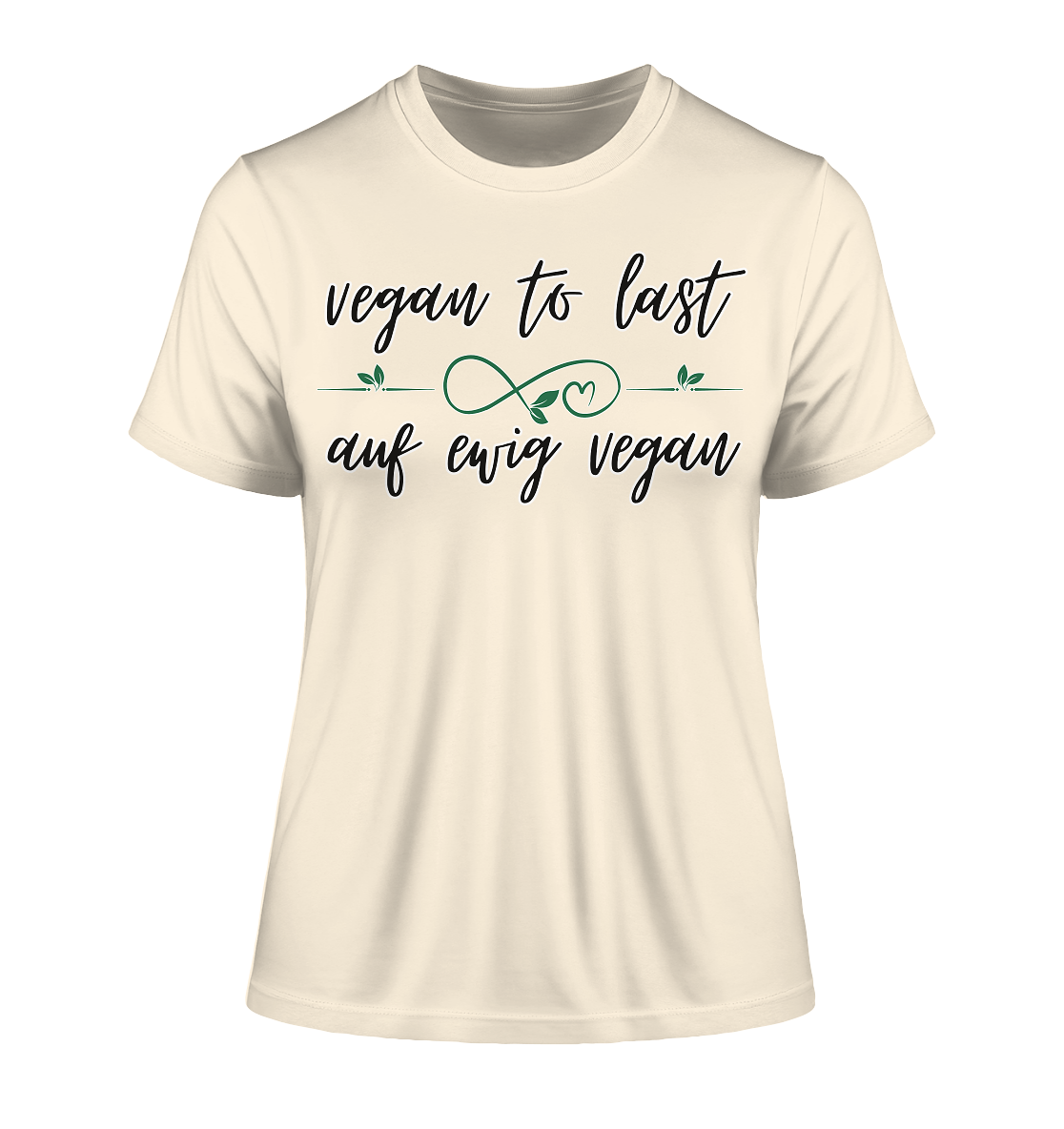 Motiv "vegan to last" - eng geschnittenes Damen Bio T-Shirt