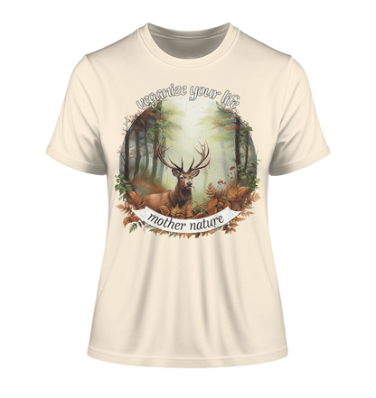 Motiv "mother nature" - eng geschnittenes Damen Bio T-Shirt