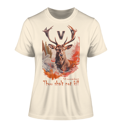 Motiv "thou shalt not kill" - eng geschnittenes Bio Damen T-Shirt