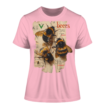 Motiv "no bees, no life" - eng geschnittenes Bio Damen T-Shirt