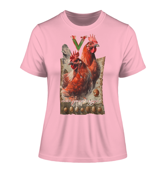 Motif "not your eggs" - tight-fitting organic women's T-shirt