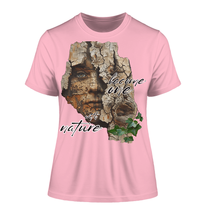 Motiv "become one with nature" - eng geschnittenes Damen Bio T-Shirt