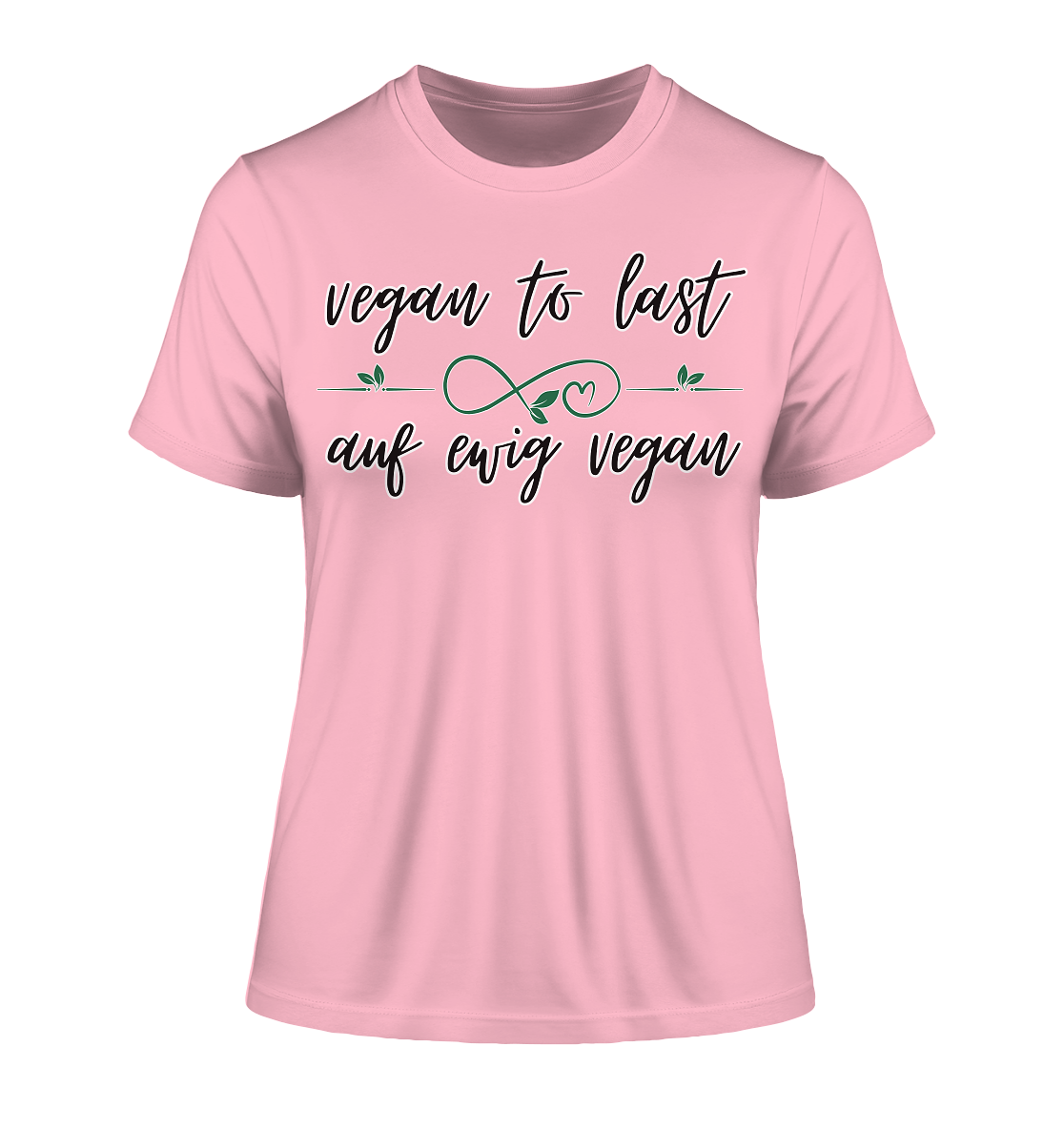 Motiv "vegan to last" - eng geschnittenes Damen Bio T-Shirt