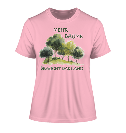 Motiv "mehr Bäume" - eng geschnittenes Damen Bio T-Shirt