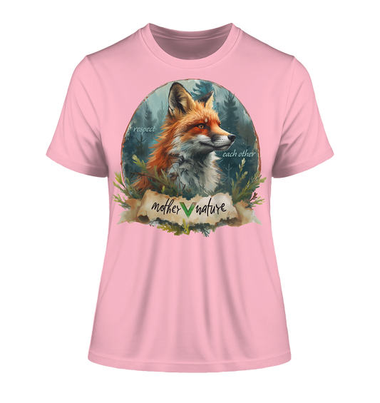Motif "respect each other" - tight-fitting women's organic T-shirt