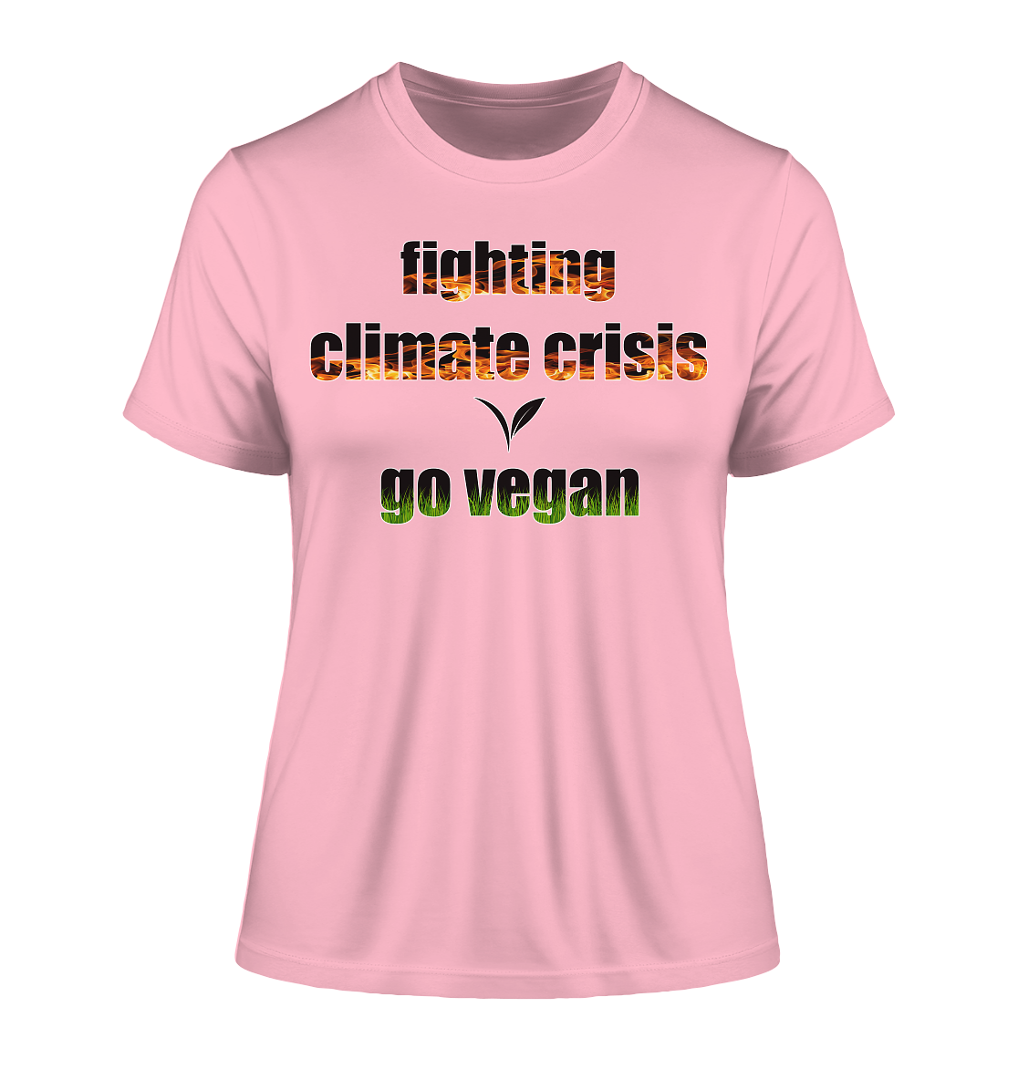 Motiv "fighting climate cirsis" - eng geschnittenes Damen Bio T-Shirt