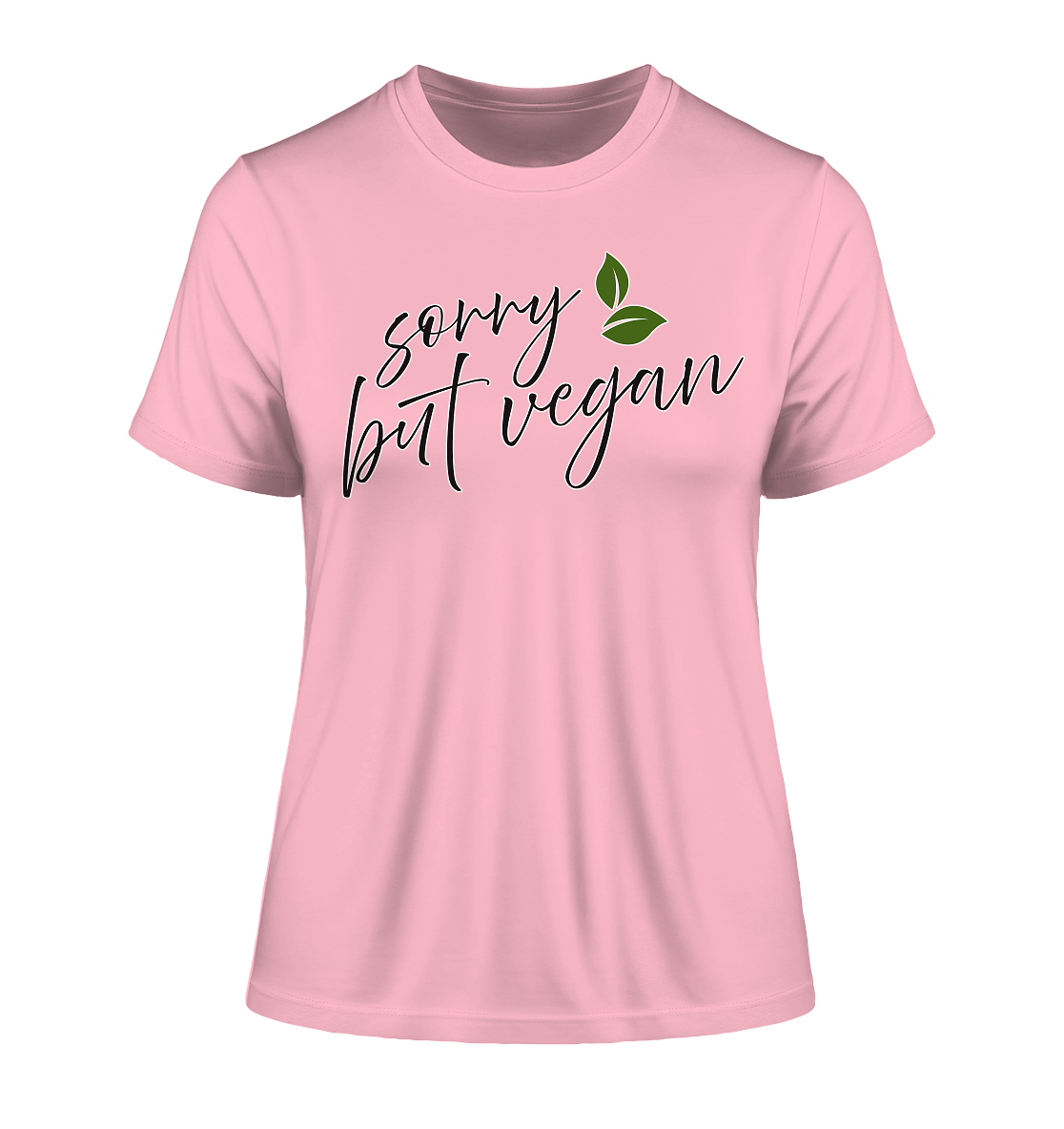 Motif "sorry but vegan" - tight-fitting women's organic T-shirt