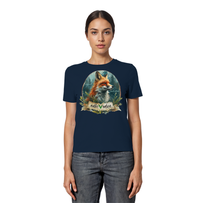 vegwear "respect each other" - eng geschnittenes Damen T-Shirt, bio, vegan