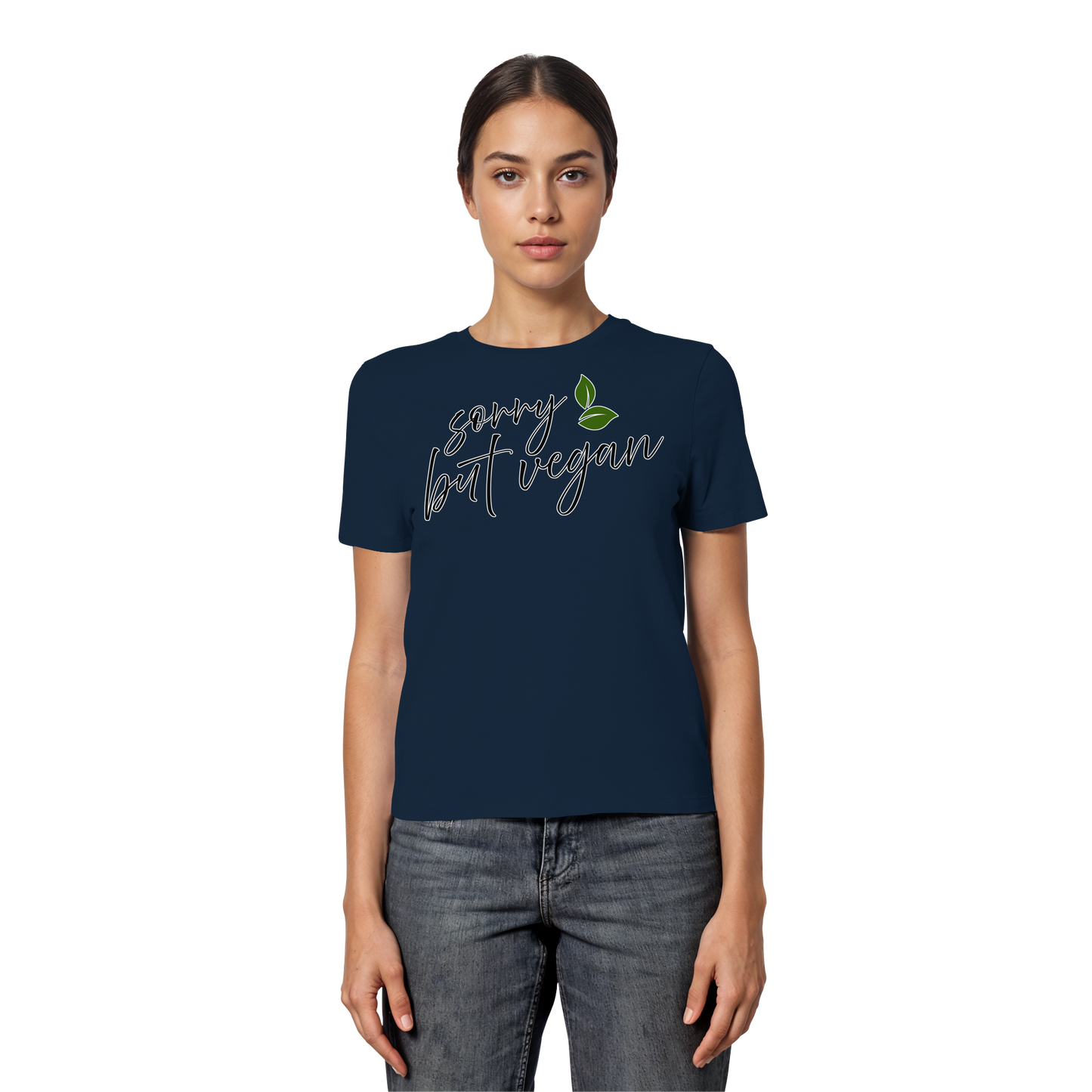 vegwear "sorry but vegan" - slim-fit women's T-shirt, organic, vegan, sustainable