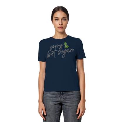 vegwear "sorry but vegan" - slim-fit women's T-shirt, organic, vegan, sustainable