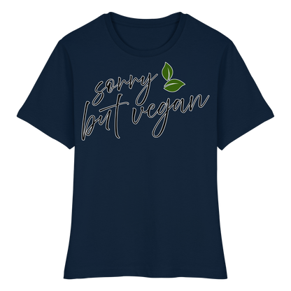 vegwear "sorry but vegan" - slim-fit women's T-shirt, organic, vegan, sustainable