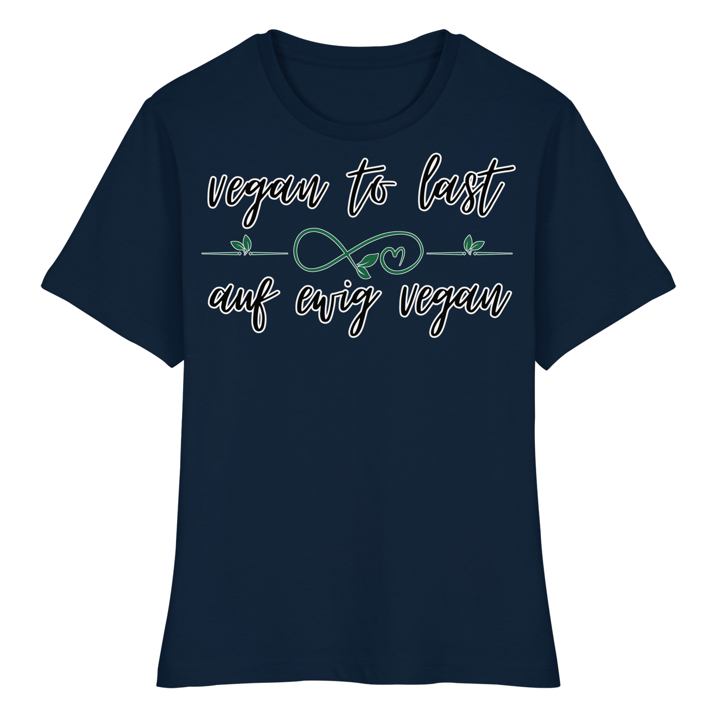 vegwear "vegan to last" - eng geschnittenes Damen T-Shirt, bio, vegan