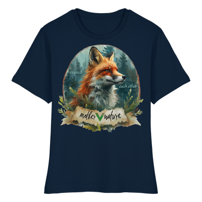 vegwear "respect each other" - eng geschnittenes Damen T-Shirt, bio, vegan