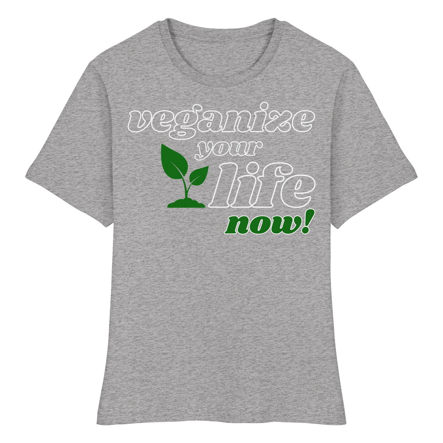 vegwear "veganize your life"  - eng geschnittenes Damen T-Shirt, bio, vegan, nachhaltig