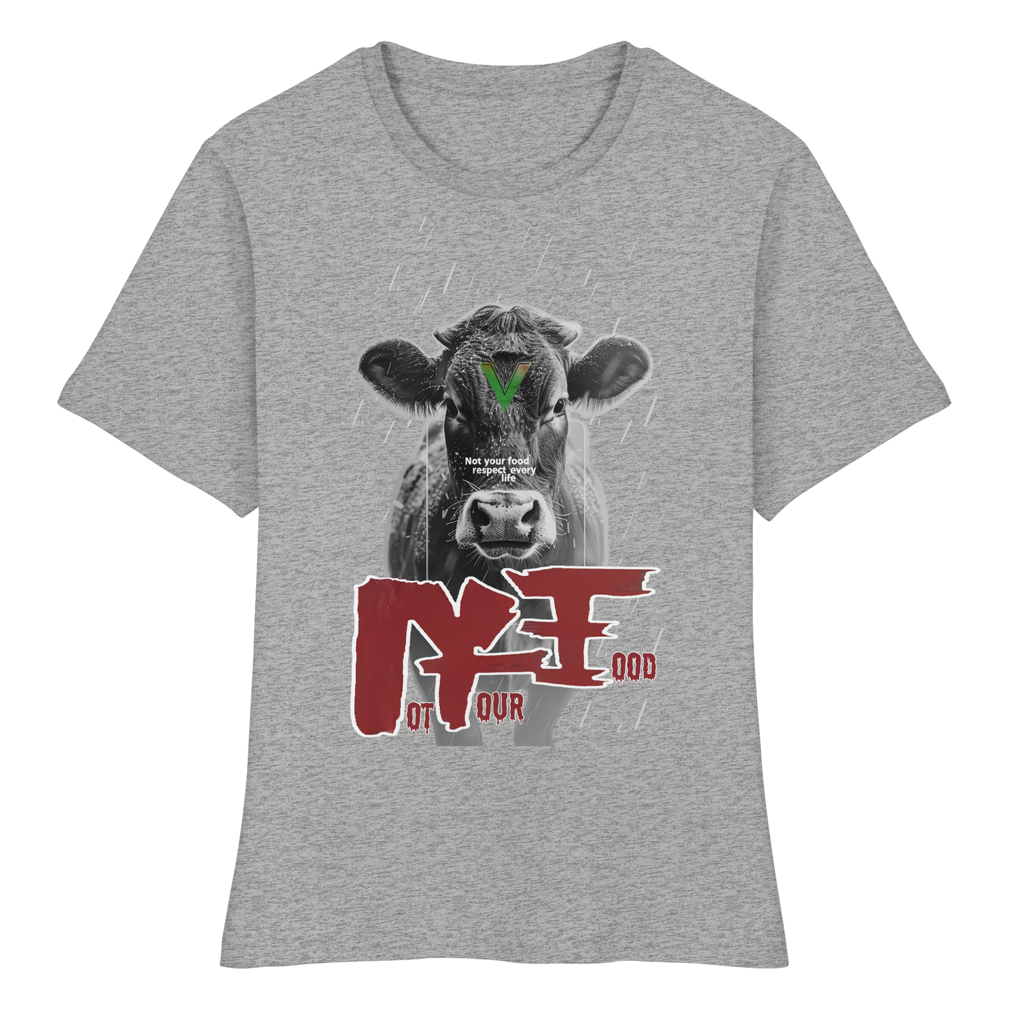 vegwear "not your food" - eng geschnittenes Damen Bio T-Shirt, vegan, fair