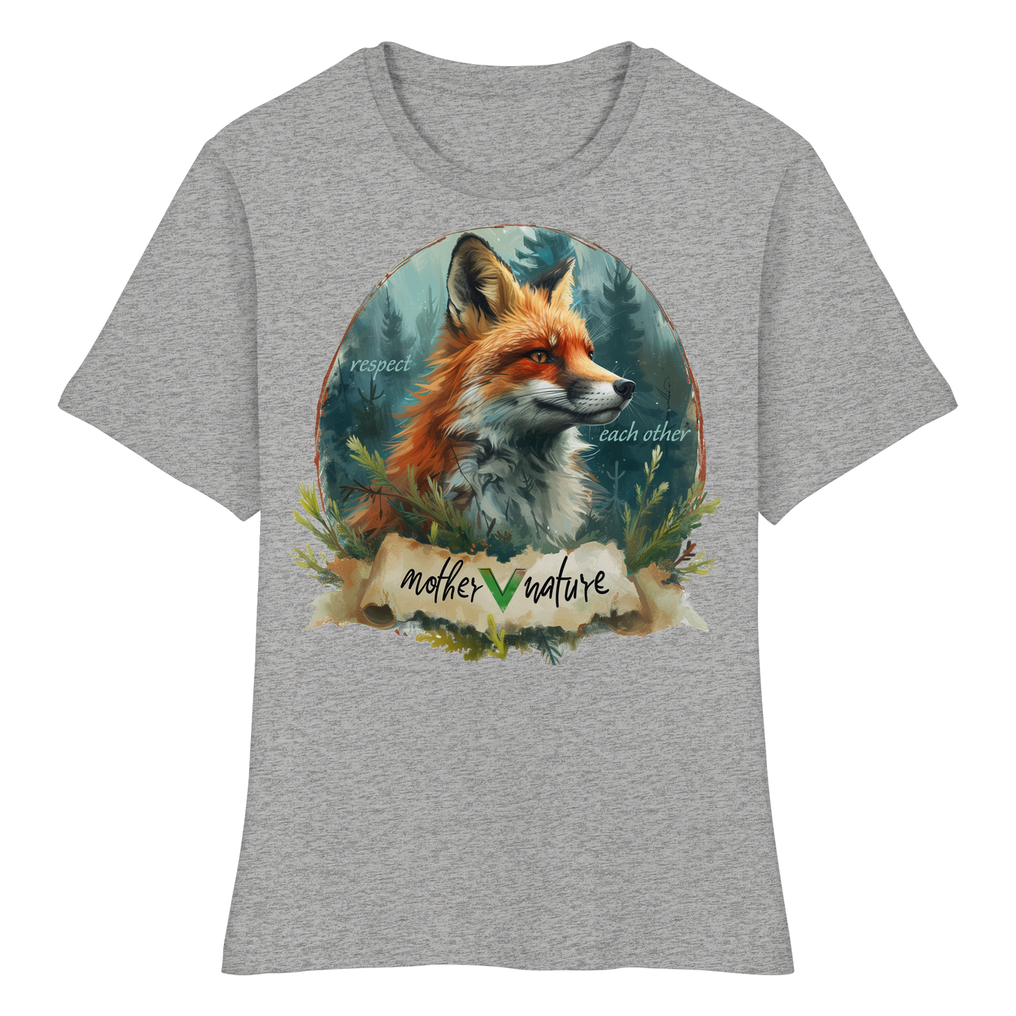 vegwear "respect each other" - eng geschnittenes Damen T-Shirt, bio, vegan