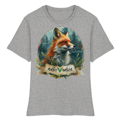 vegwear "respect each other" - eng geschnittenes Damen T-Shirt, bio, vegan