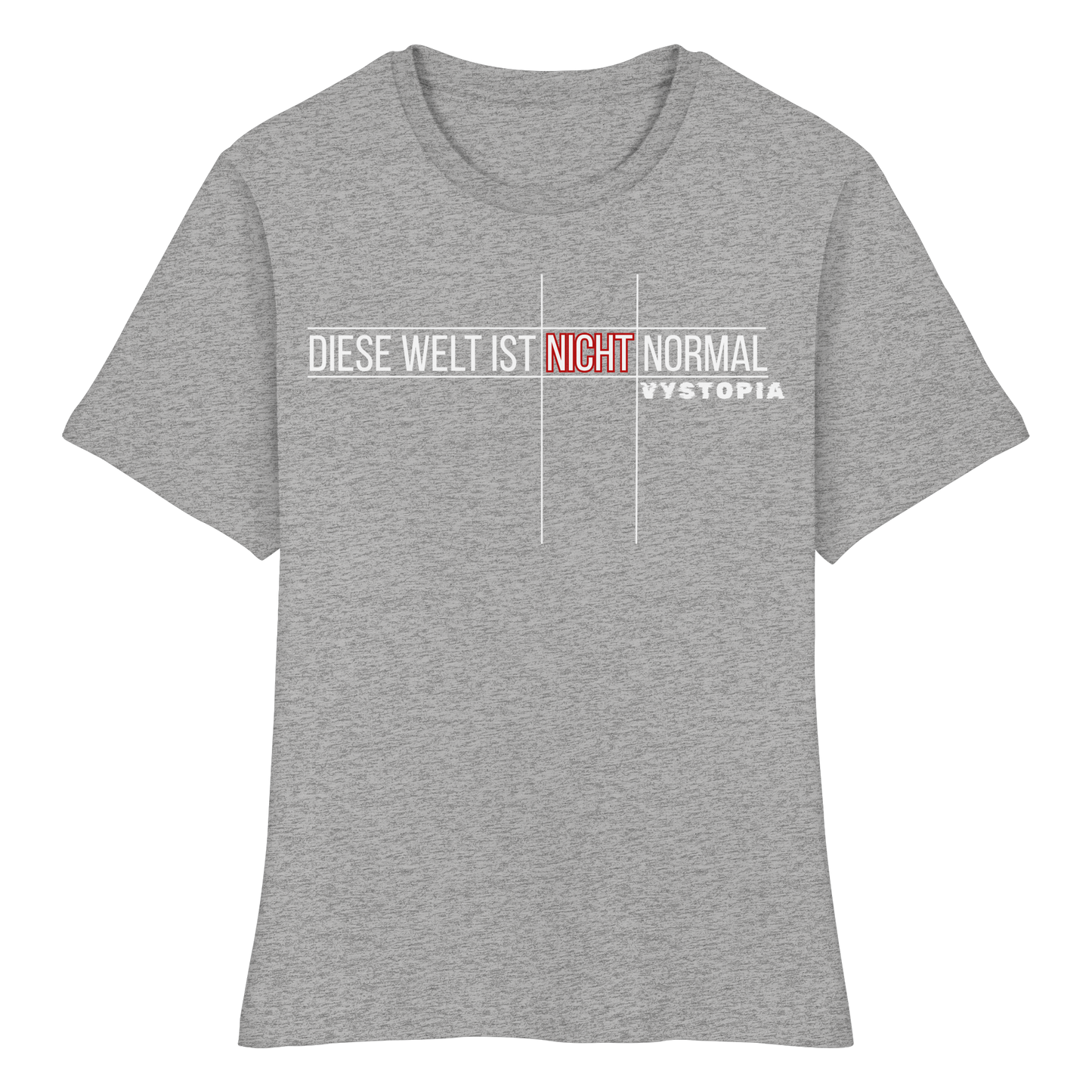 vegwear "Diese Welt ist nicht normal" - eng geschnittenes Damen Bio T-Shirt