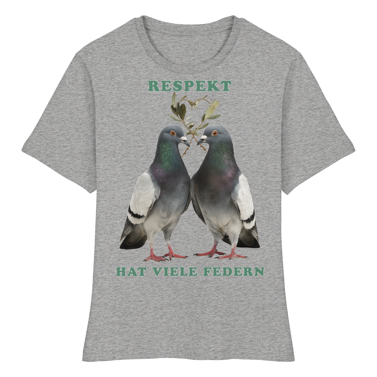 vegwear "Respekt hat viele Federn" - eng geschnittenes Damen T-Shirt