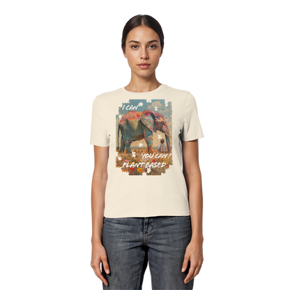 vegwear "I can you can"- eng geschnittenes Damen T-Shirt, bio, vegan