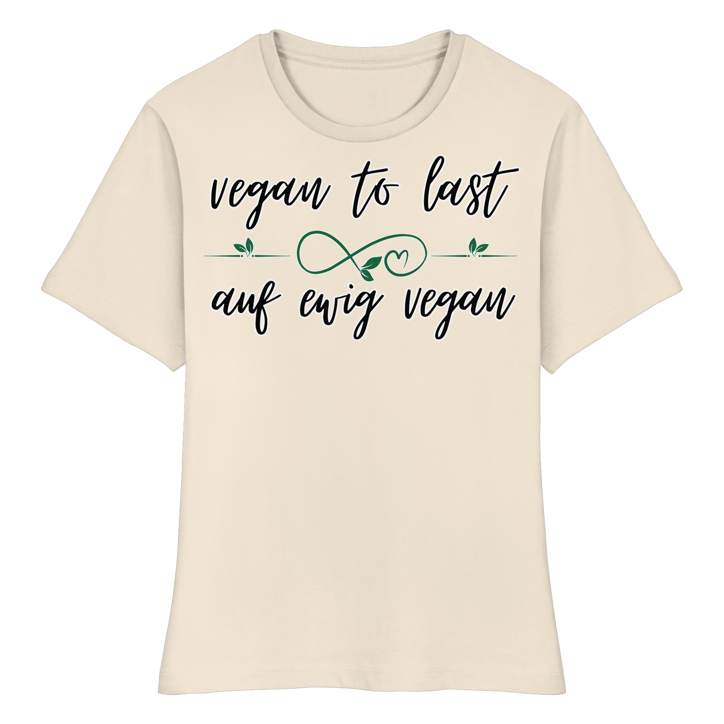 vegwear "vegan to last" - eng geschnittenes Damen T-Shirt, bio, vegan