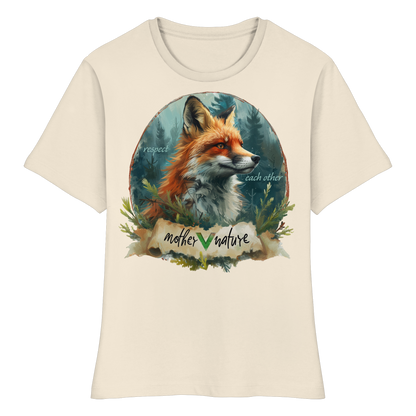 vegwear "respect each other" - eng geschnittenes Damen T-Shirt, bio, vegan