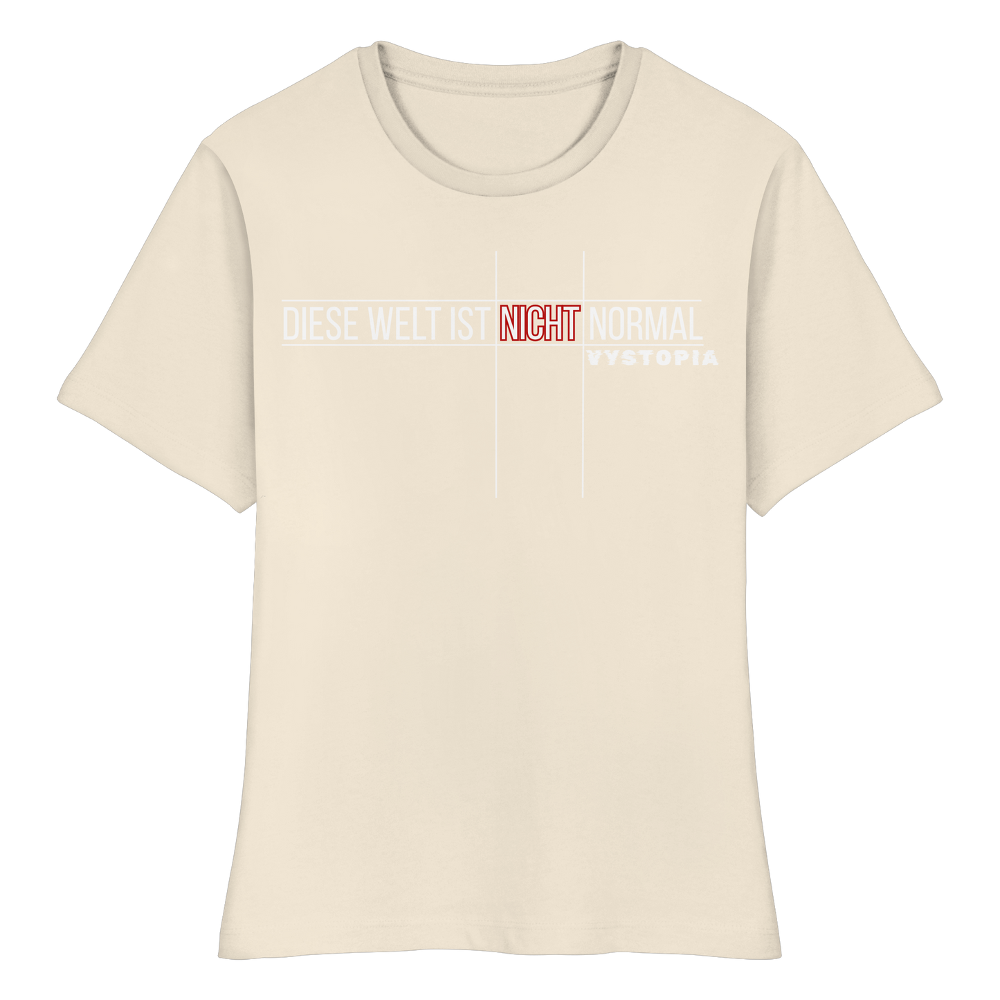 vegwear "Diese Welt ist nicht normal" - eng geschnittenes Damen Bio T-Shirt