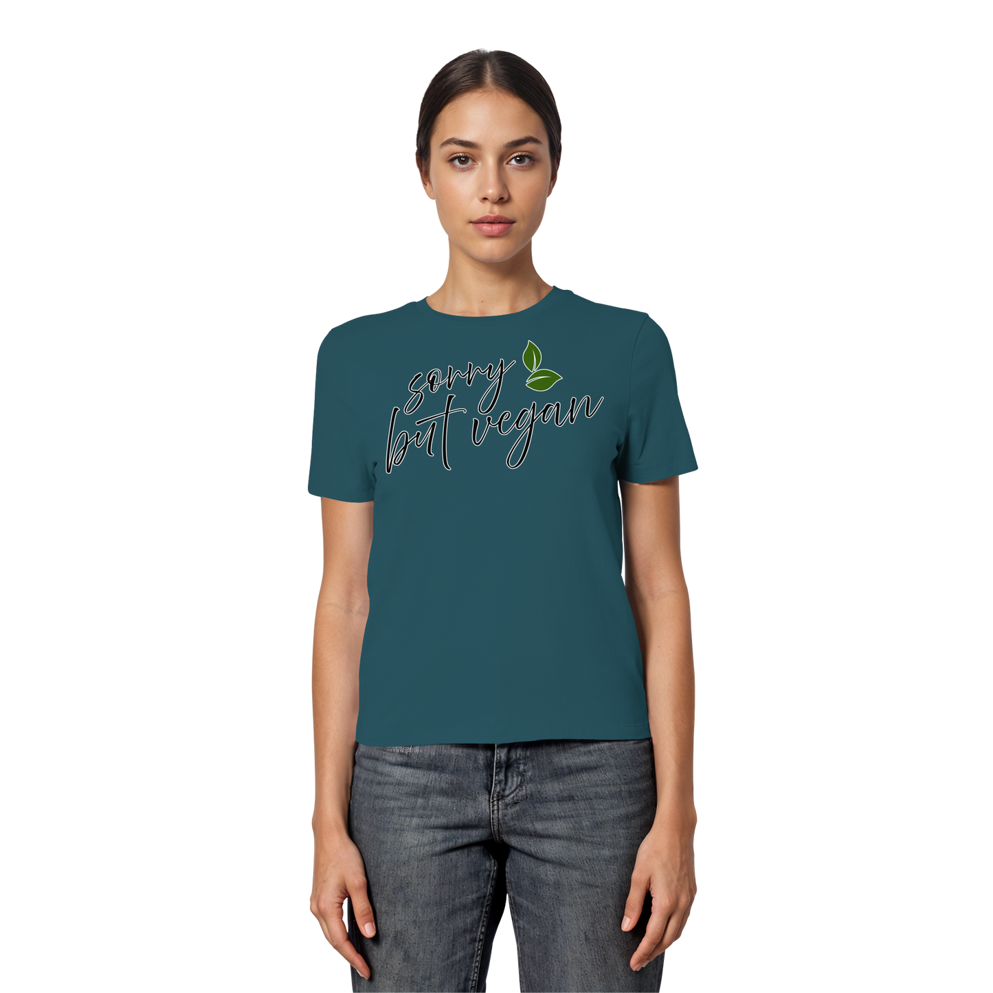 vegwear "sorry but vegan" - slim-fit women's T-shirt, organic, vegan, sustainable