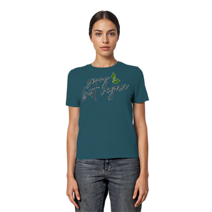 vegwear "sorry but vegan" - slim-fit women's T-shirt, organic, vegan, sustainable